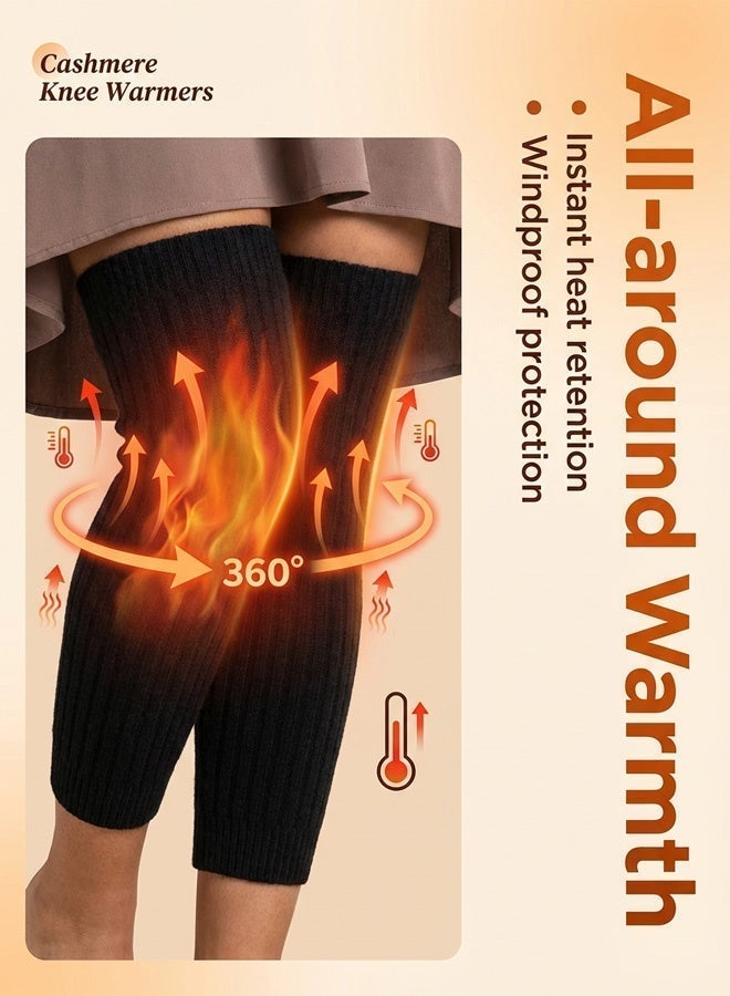 رمضان الأكثر مبيعاً | واقيات الركبة الصوفية السميكة مع أربطة تثبيت، تدفئة ليلية فائقة، طول قابل للتعديل (38-55 سم)، للجنسين، تصميم طويل وسميك لمزيد من الدفء في الليل، غير قابلة للانزلاق - Image 4